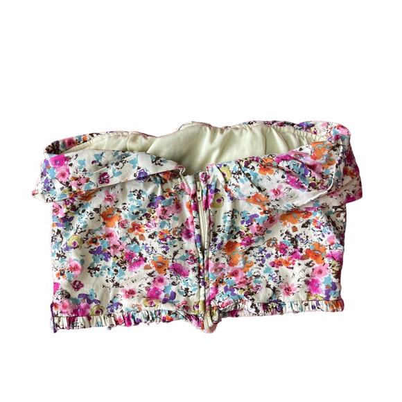 dELiA’S Floral Corset Crop Top Y2K women’s size 0 - Picture 2 of 4